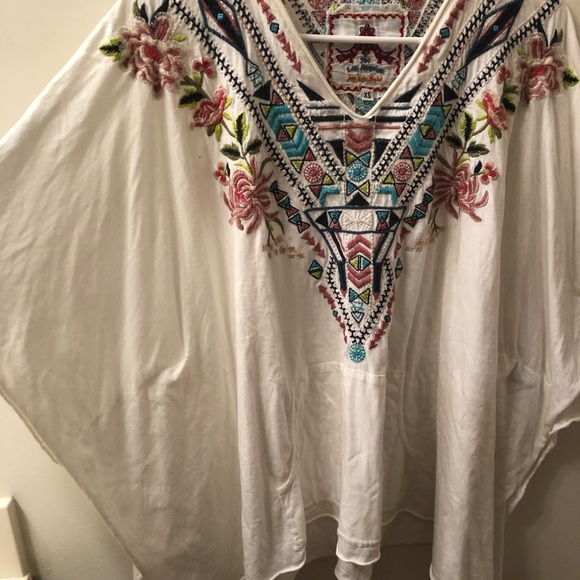 Johnny Was JWLA Embroidered Drape Poncho XS OS oversized - Picture 4 of 13
